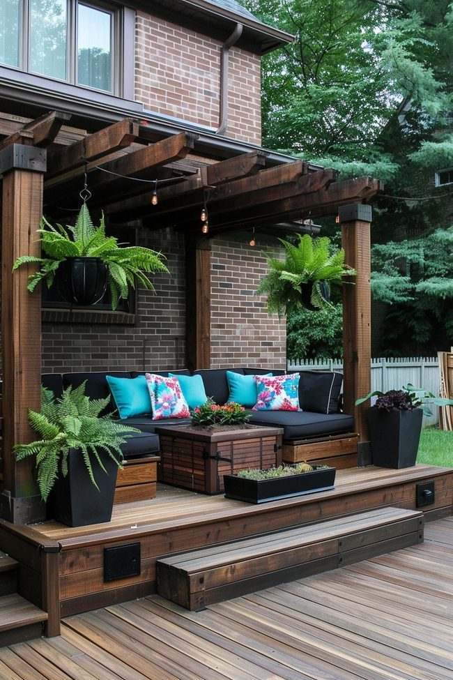 Green-Edged Deck Boundary Planters