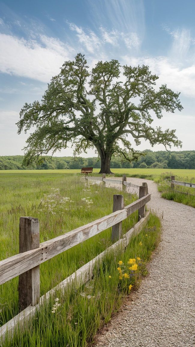 Rough Rustic Timber Fence Simplicity