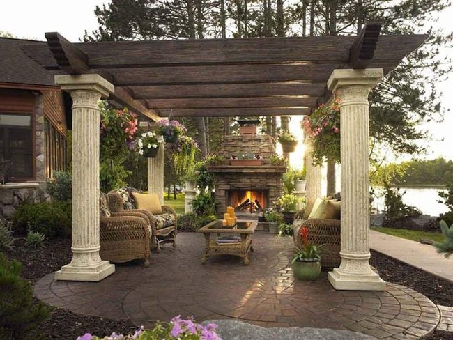 Ancient Stone Columns And Mosaics