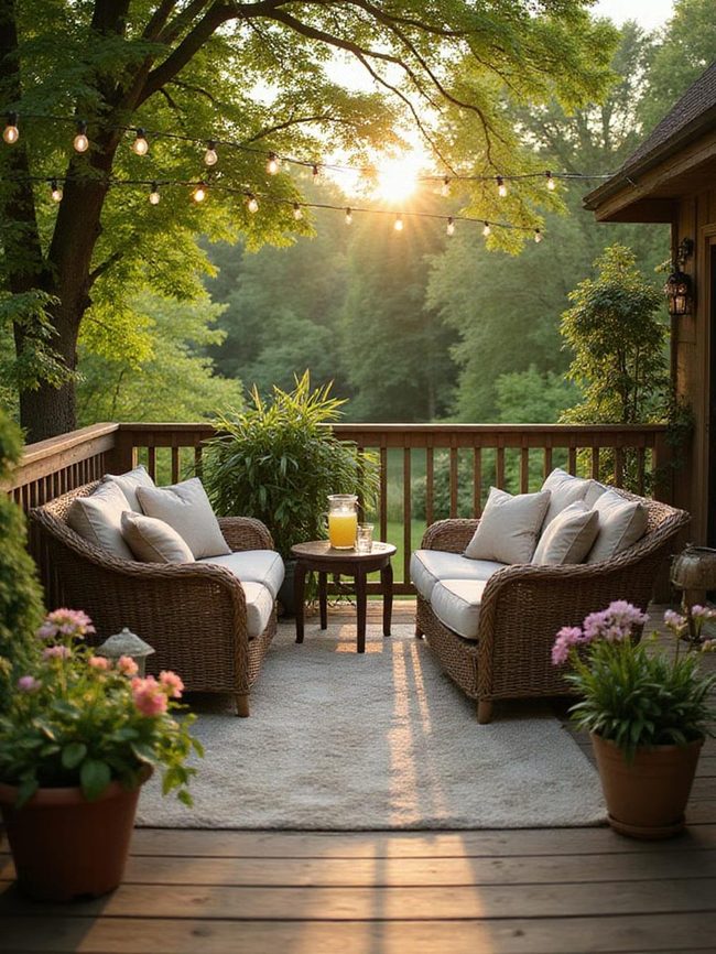 Minimalist Patio With Intentional Furniture Arrangement
