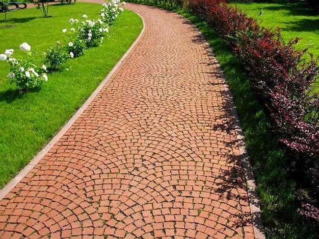 Red Brick Pathways Guide Garden Flow