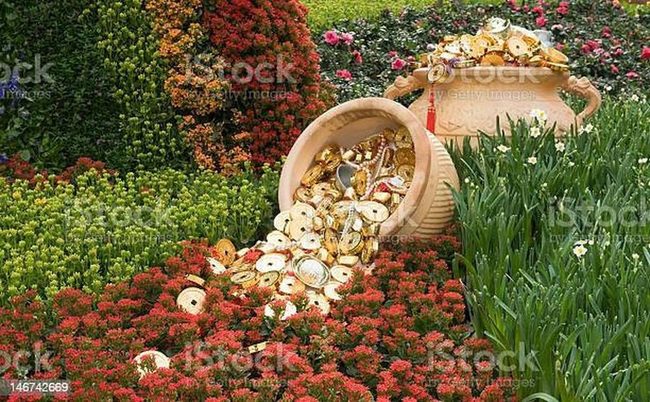 Cascading Blooms From Toppled Pots