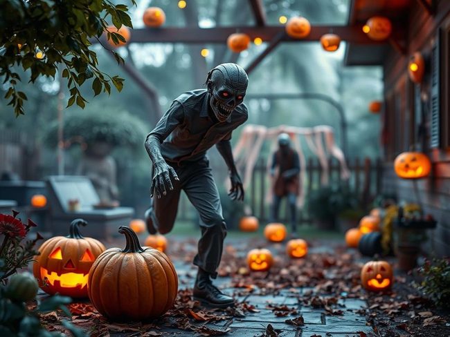 Red Gore Halloween Zombie Zone