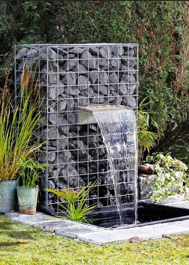 Dark Stone Cascade Garden Feature