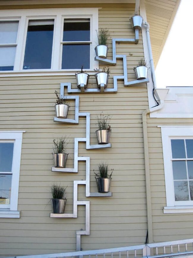 Vertical Green Metal Walls