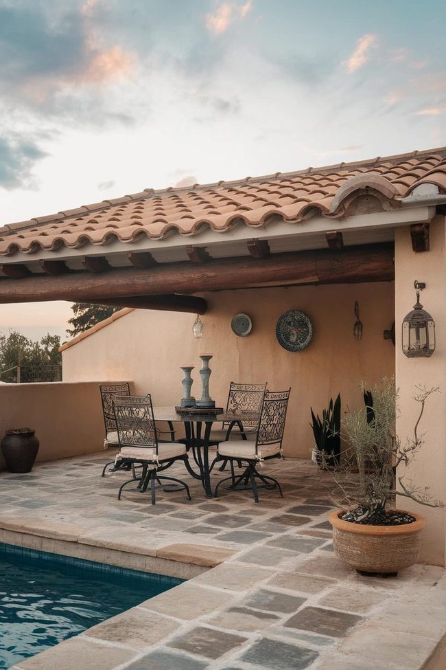 Terracotta Tiles Mediterranean Patio