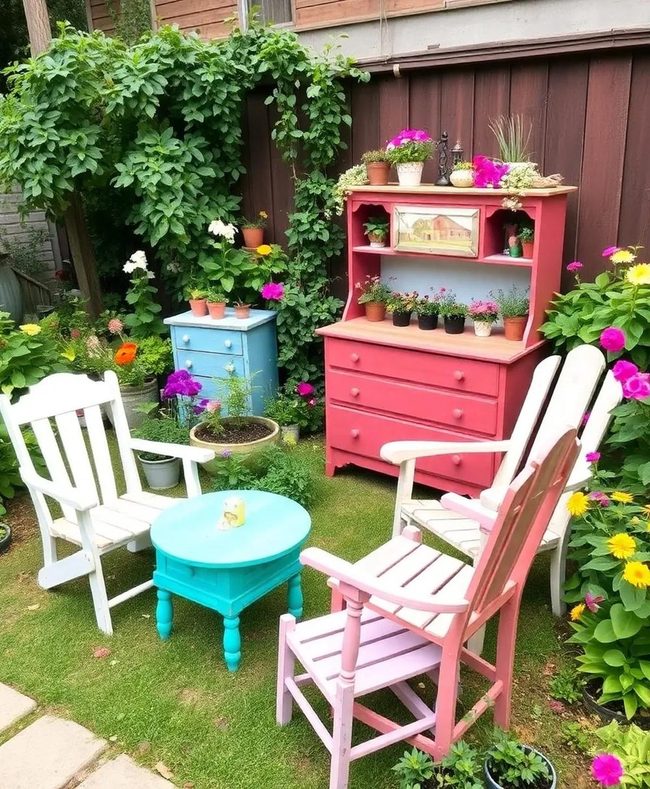 Vintage Furniture Transforms Outdoor Spaces