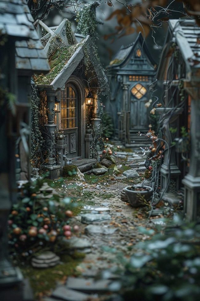 Lantern-Lit Terrace Pathways