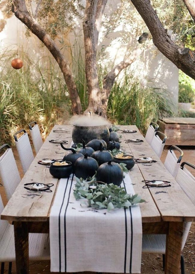 Black Pumpkins Dark Forest Feast
