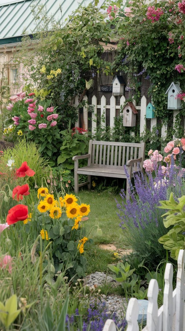 Picket Fence Flower Landscape