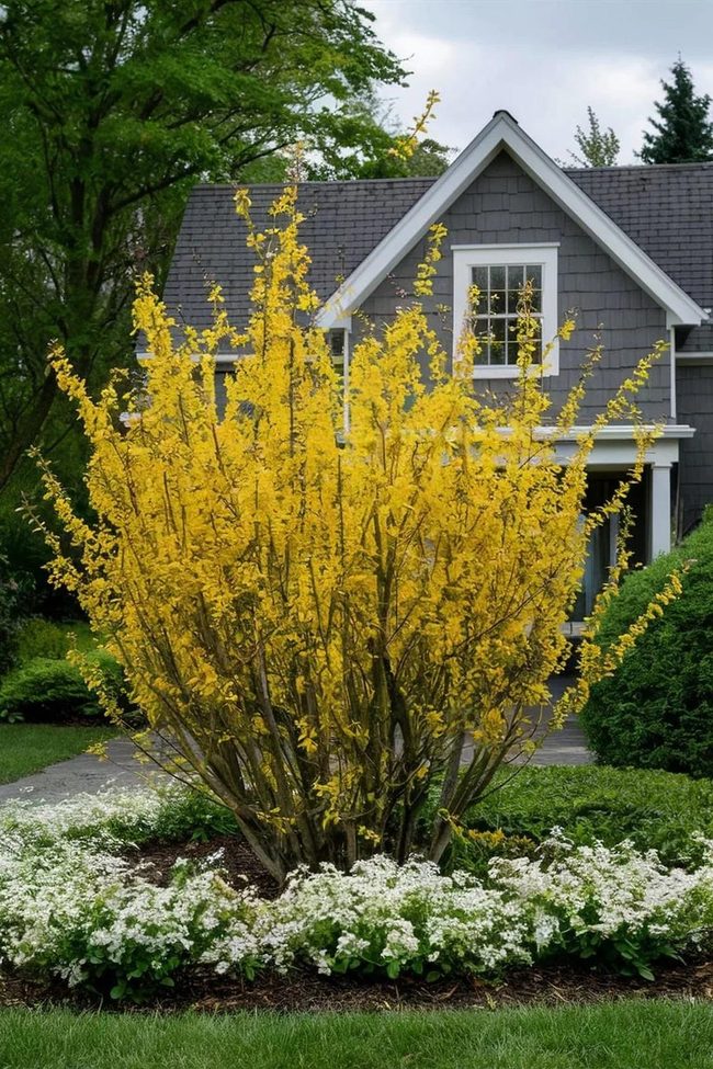 Golden Yellow Spring Shrub