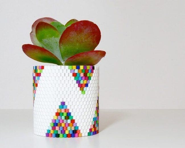Colorful Beads Around Succulent Homes