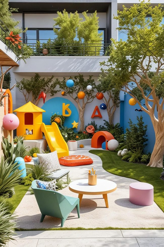 Fun Colorful Backyard Play Areas