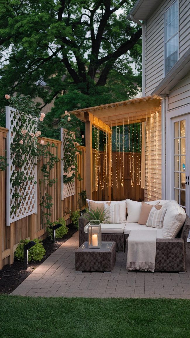 Weathered Rustic Timber Patio Gathering Space