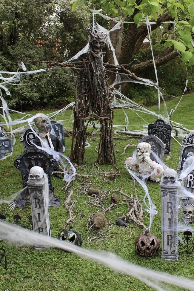 Towering Tree Monster Halloween Graveyard