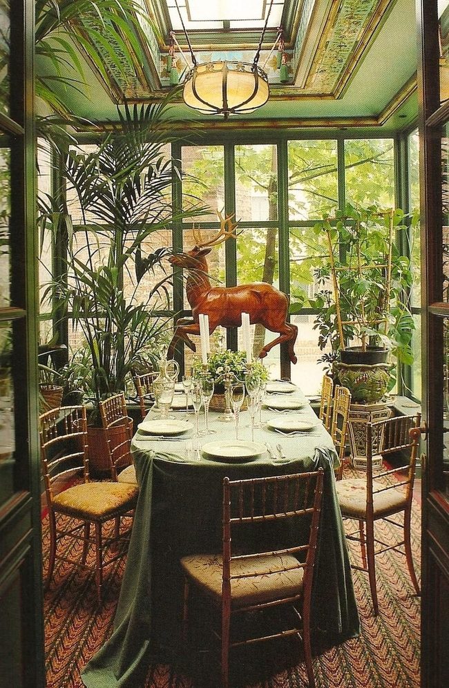 Emerald Walls And Wooden Gatherings