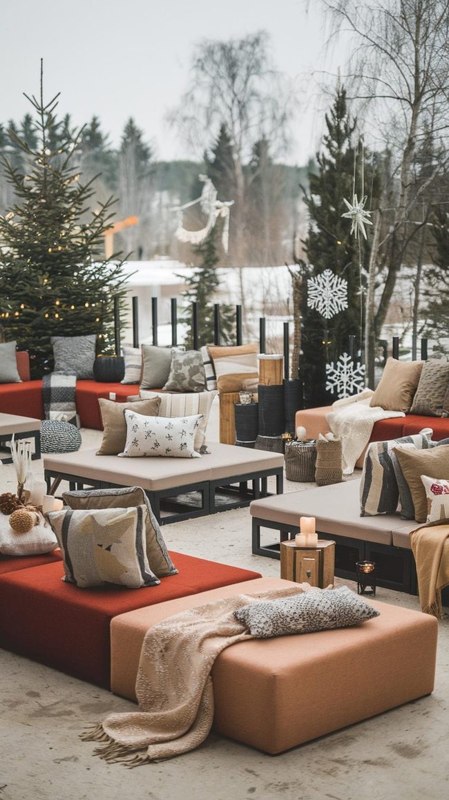 Heated Benches For Winter Entertaining