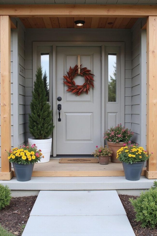 Seasonal Blooms and Pumpkins