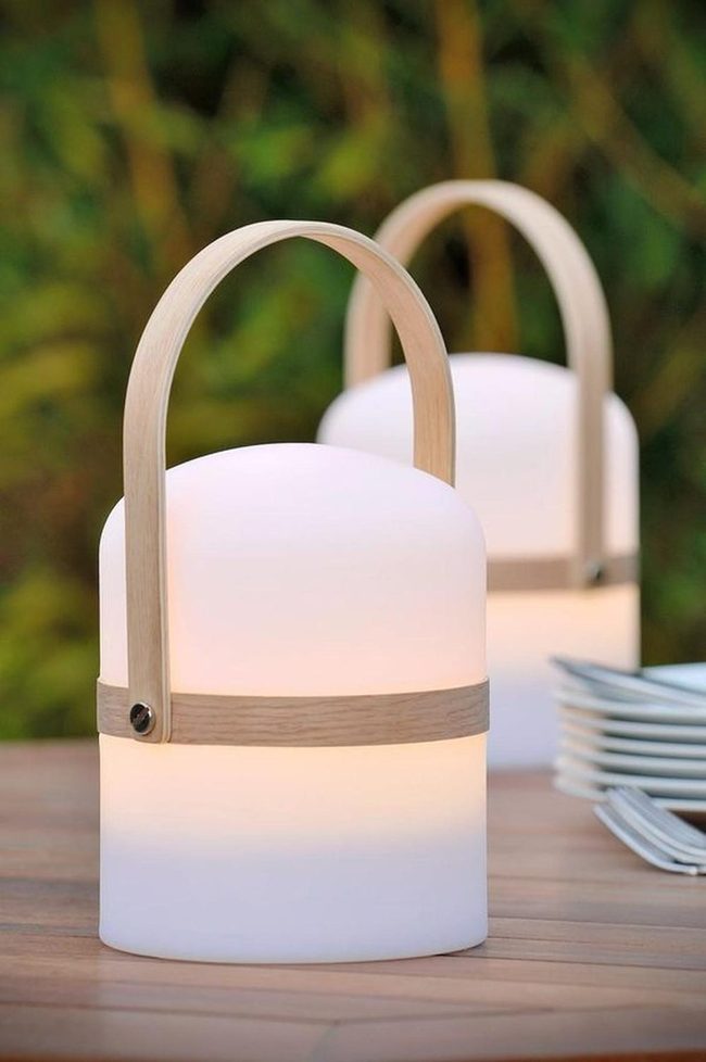 Ceramic White Lanterns, Soft Evening Light