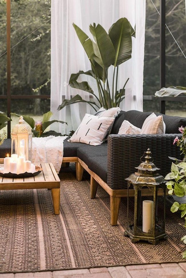 Evening Patio With Soft Ambient Light