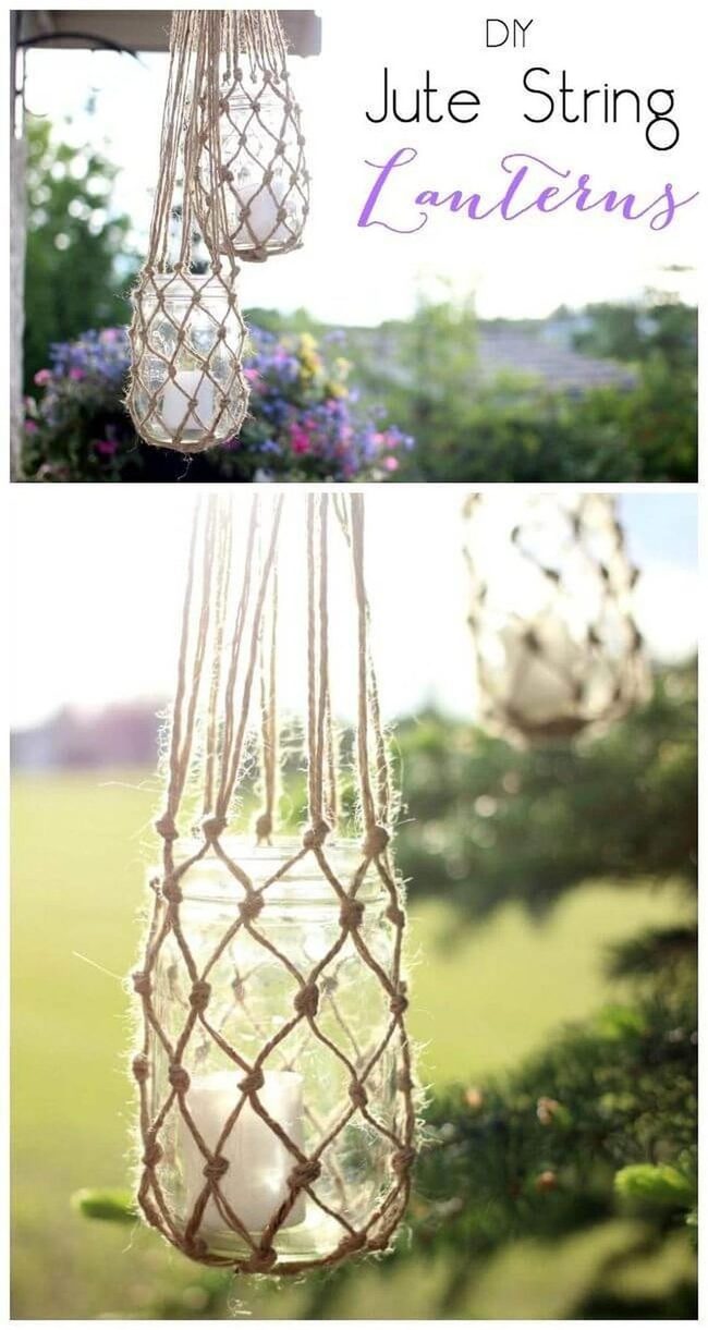 Knotted Jute String Lanterns