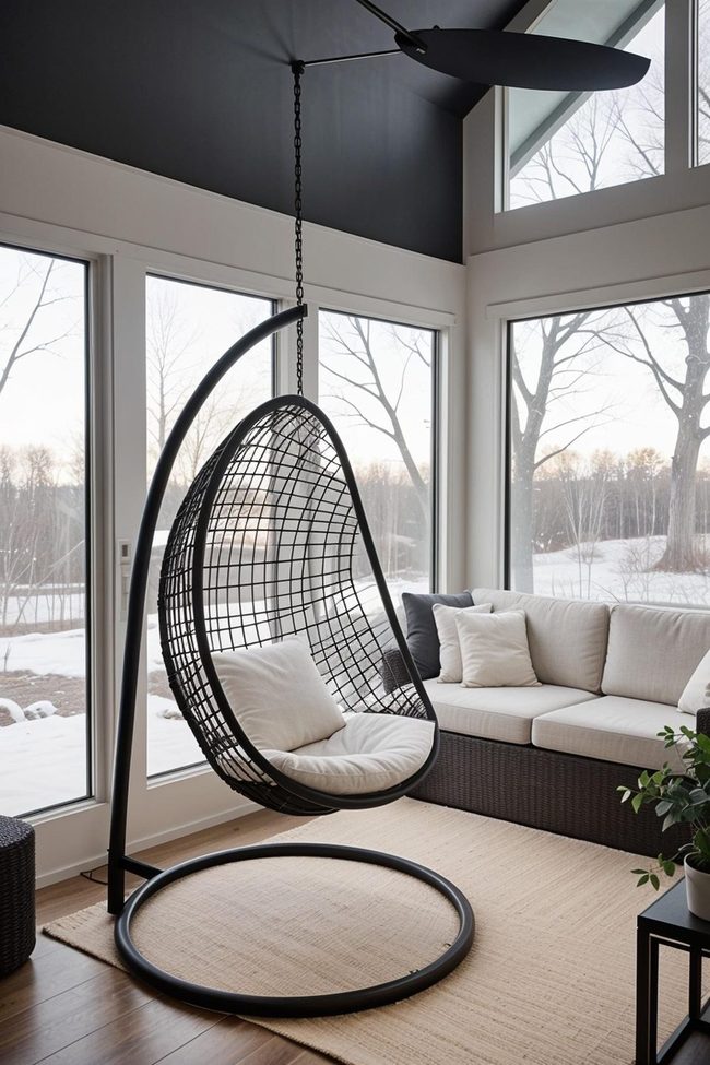 Floating Rattan Statement Seating