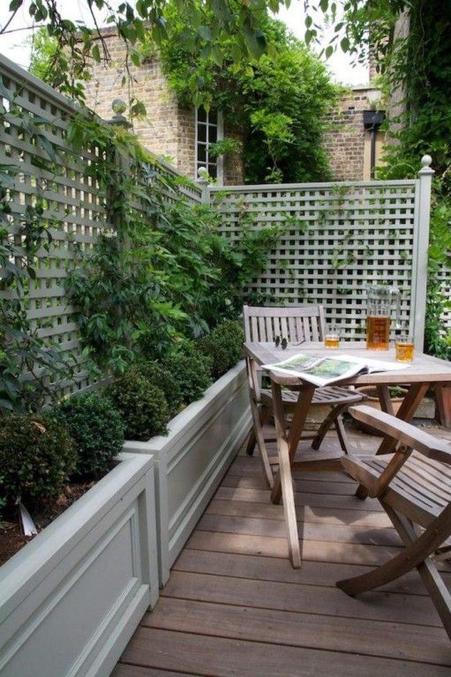 Green-Framed Wooden Garden Retreat