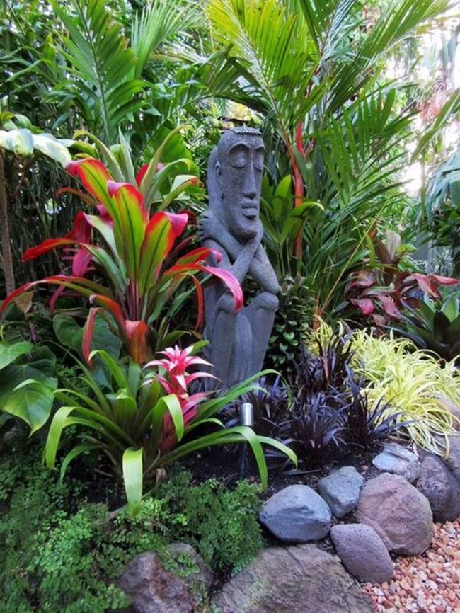 Red Palms And Green Cordylines Clash