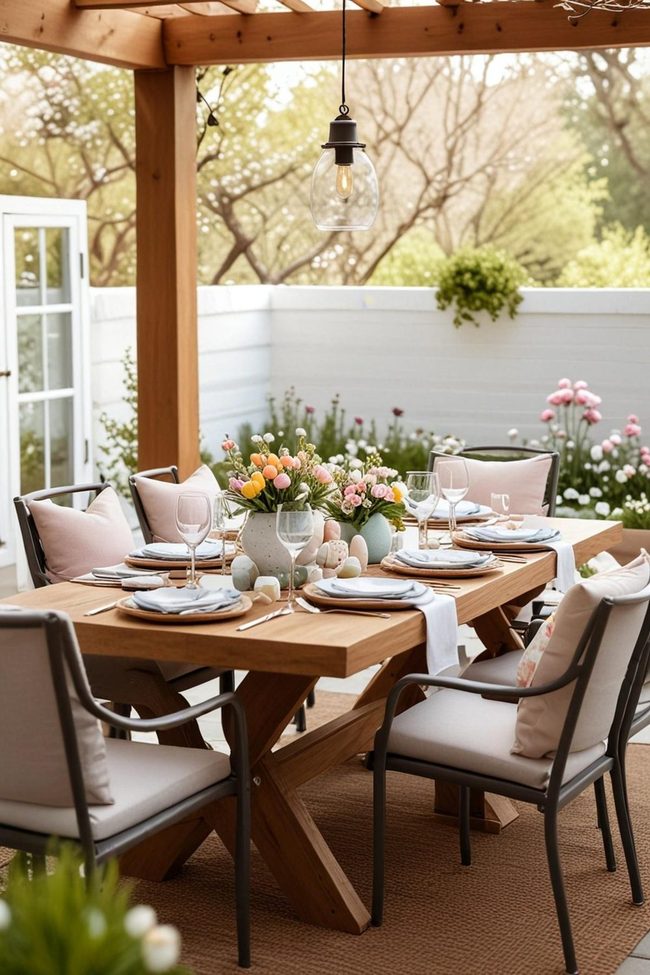 Pastel Tableware Landscape Spring Celebration