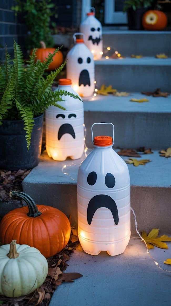 Milk Jug Ghost Lanterns