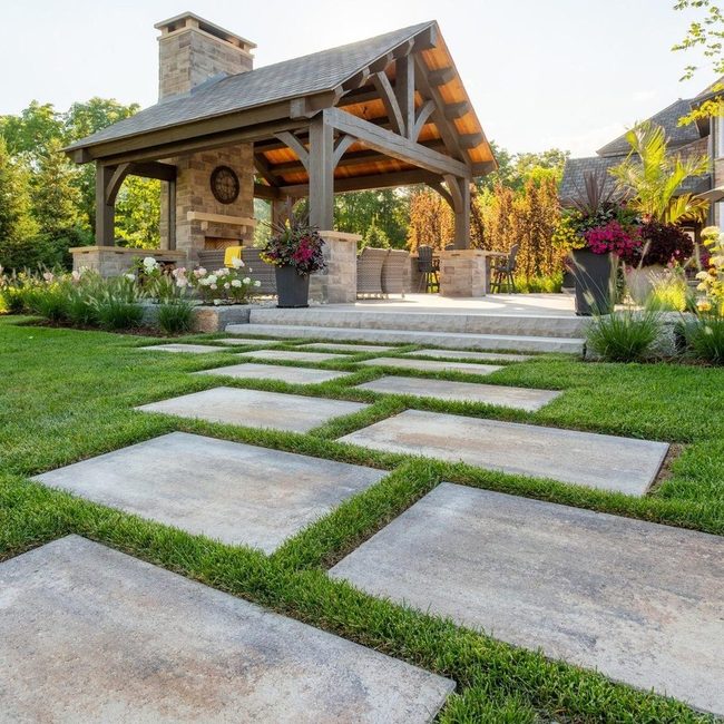 Stone Pathway Grand Entrance