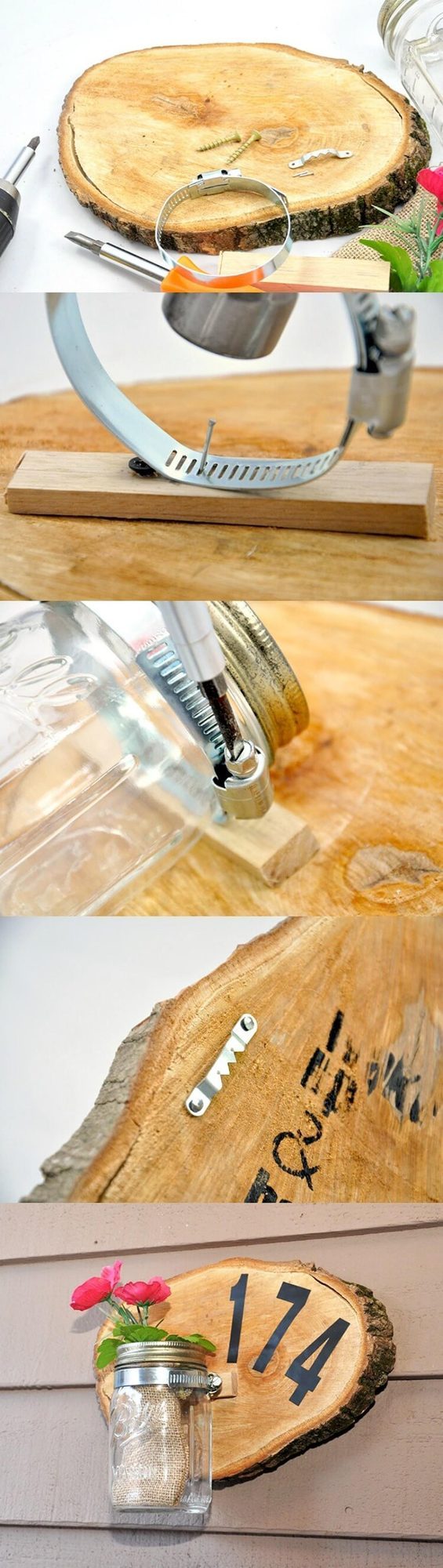 Wood Logs Meet Glass Jars