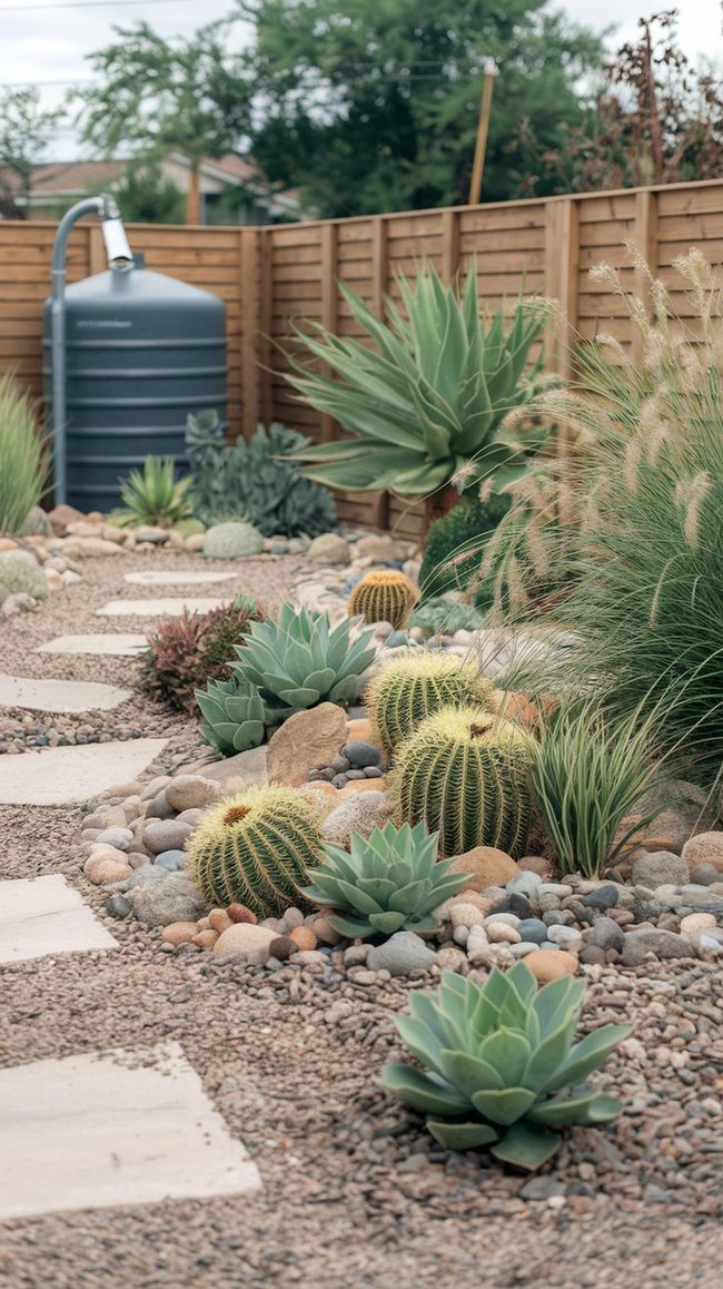 Succulents and Gravel Patio