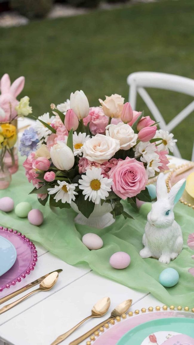 Pastel Spring Tablecloths for Outdoor Entertaining