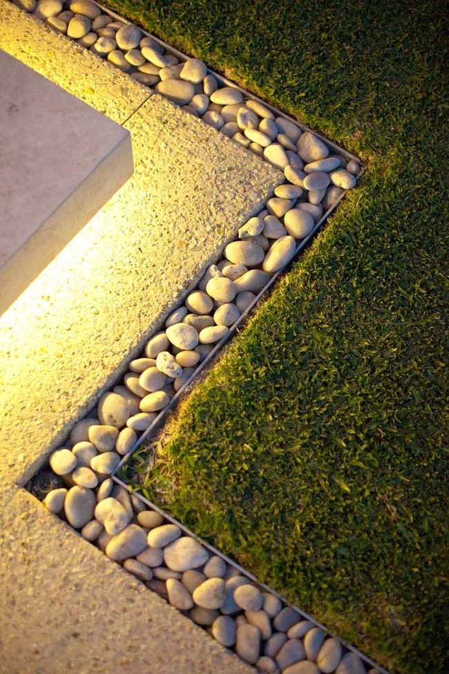Smooth River Stones Define Space