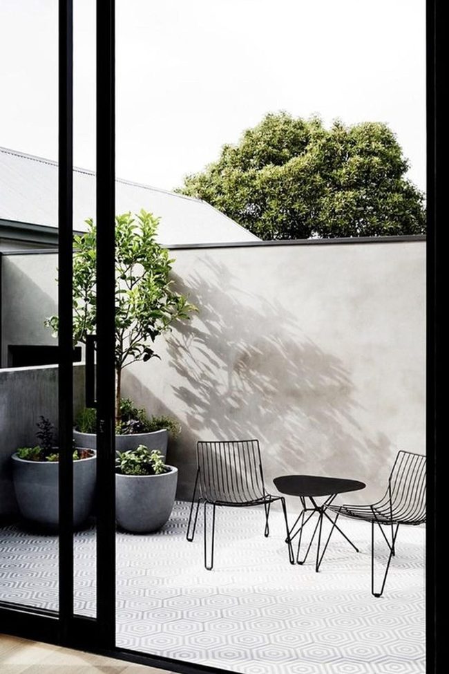 White Tiles And Quiet Green