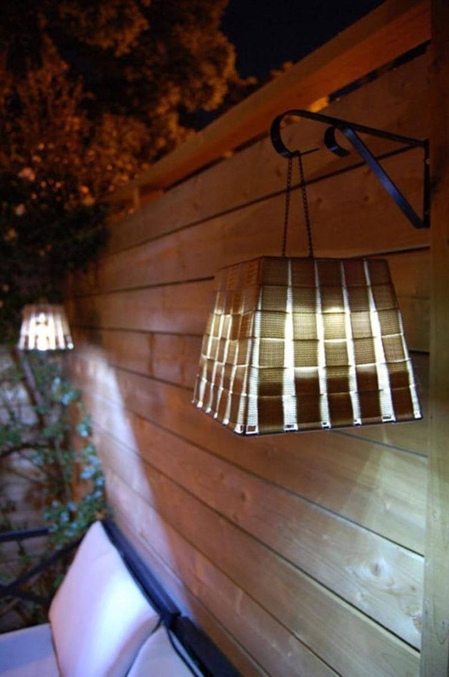 Burlap Wrapped Lampshade Glow