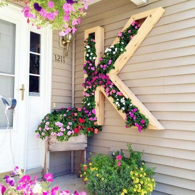 Letter K Planter For Tiny Porches