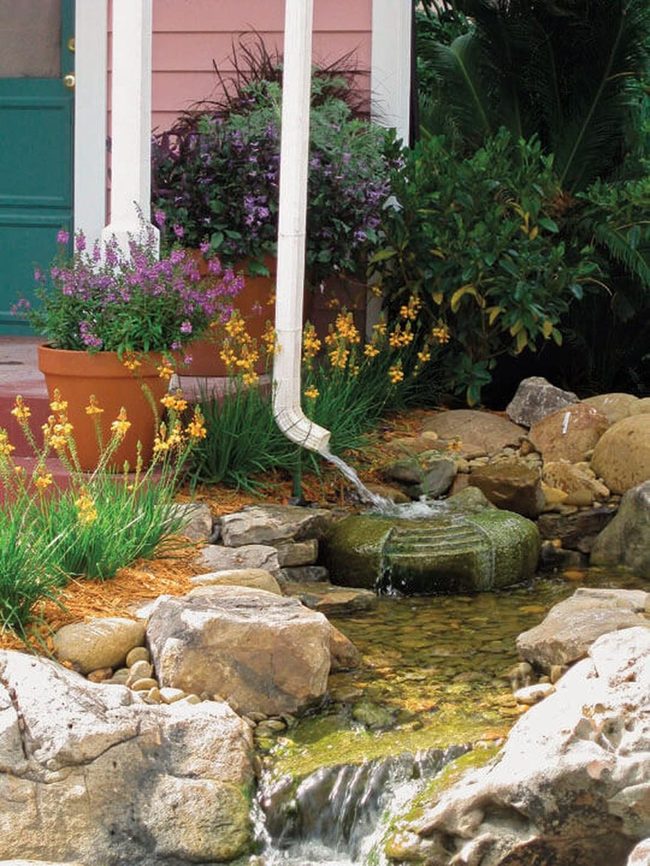 Stream Garden With Stone Edges