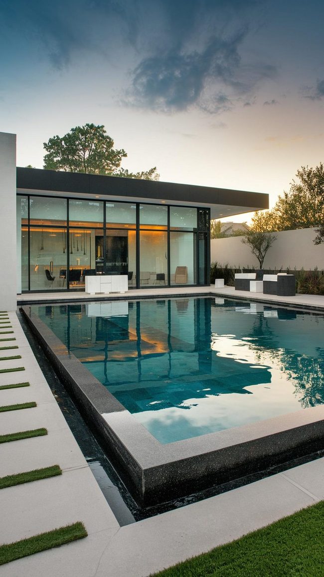 Contemporary Grey Pool with Smart Tech