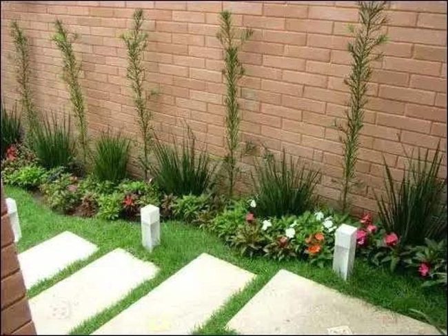 Flowering Border Softens Fence Line