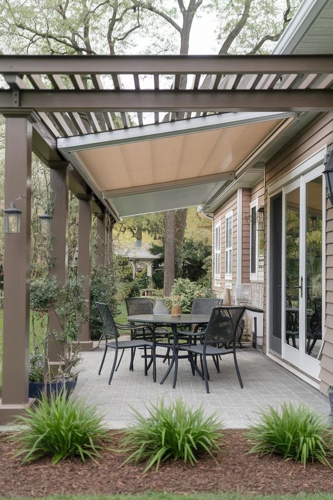 Retractable Canopy Pergola For All-Day Shade
