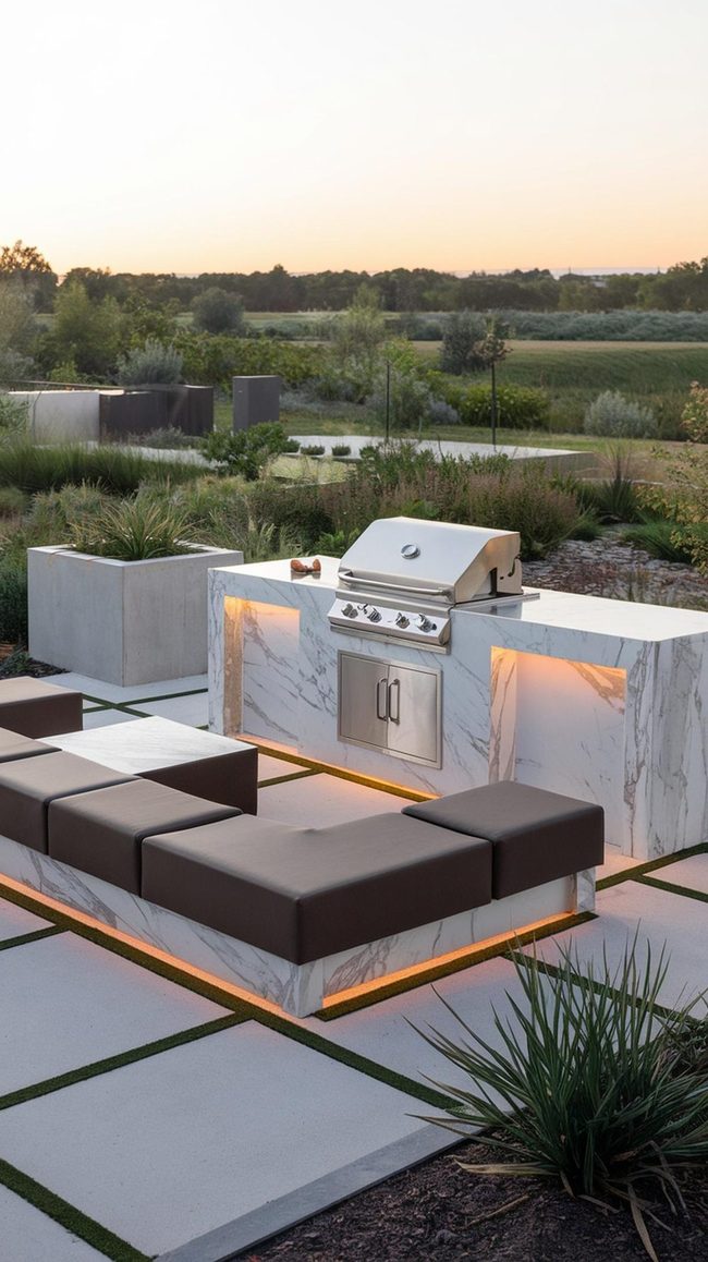Stainless Steel Backyard Cooking Space