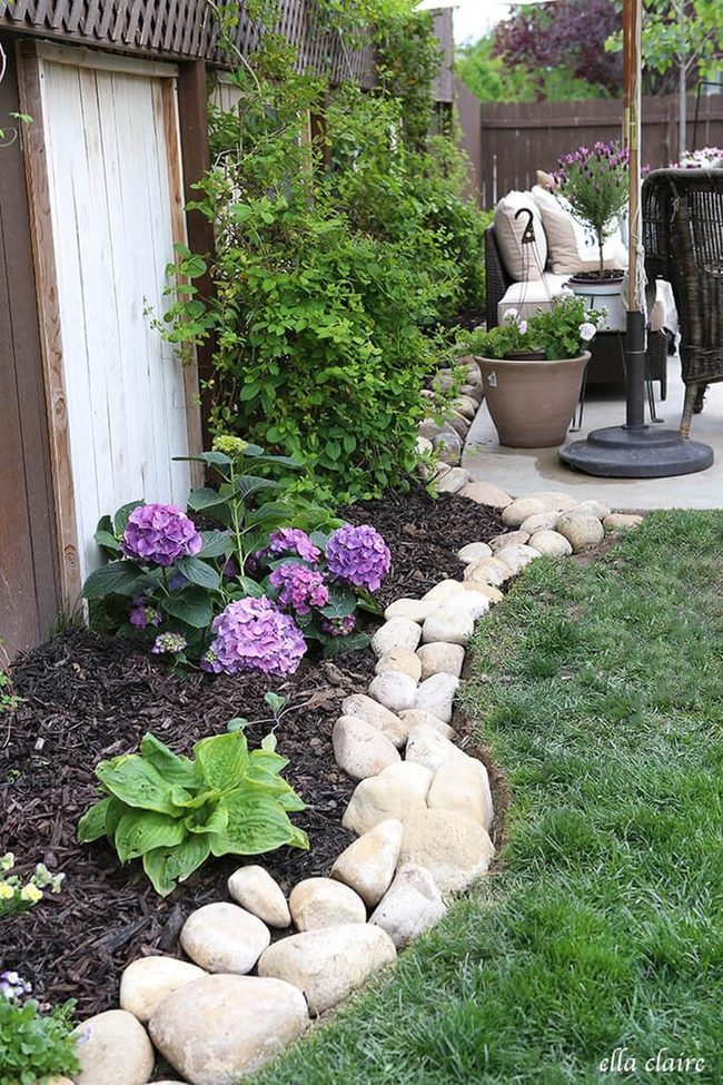 Layered Stone Borders Frame Landscape