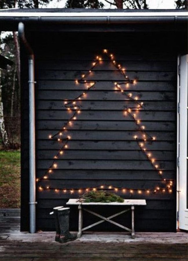 Twinkling Lights Weathered Wood Retreat
