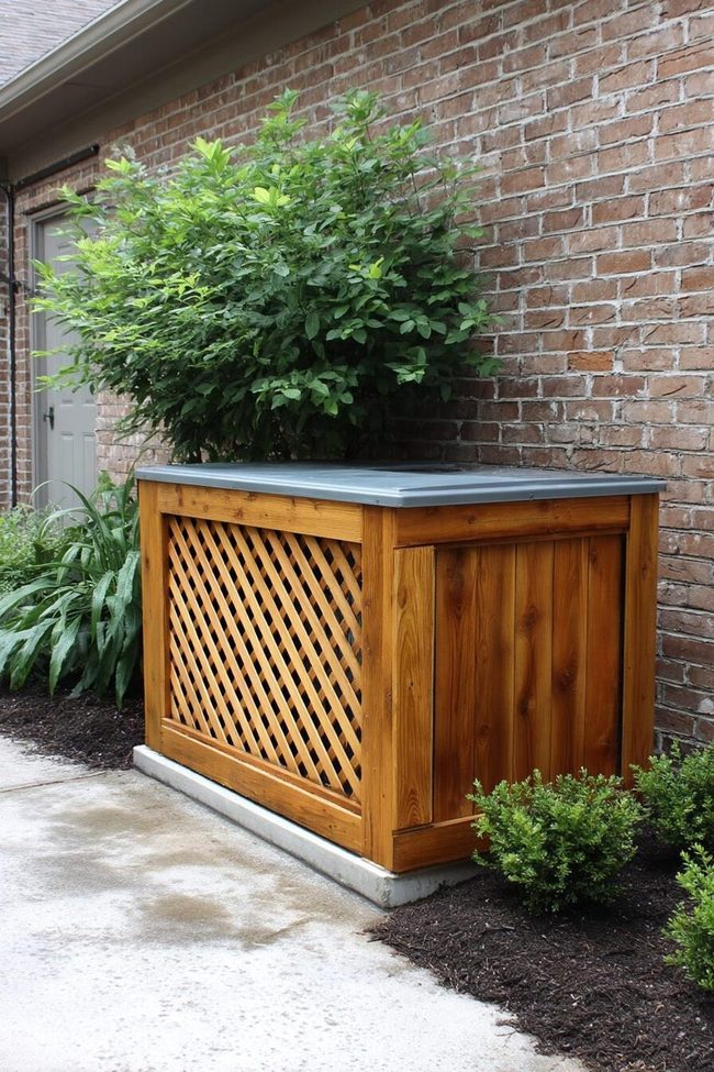 Cedar Wood Ac Unit Screen