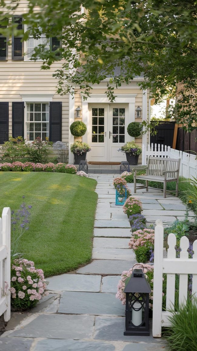 Colorful Flower Beds Invite Visitors
