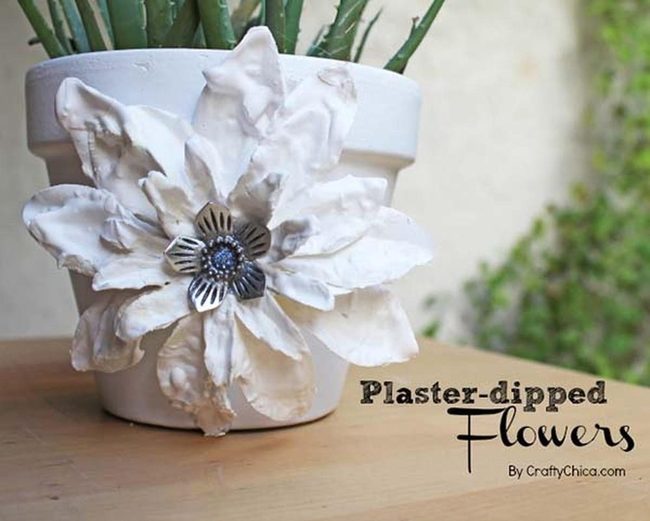 Hand-Painted Plaster Flower Walls