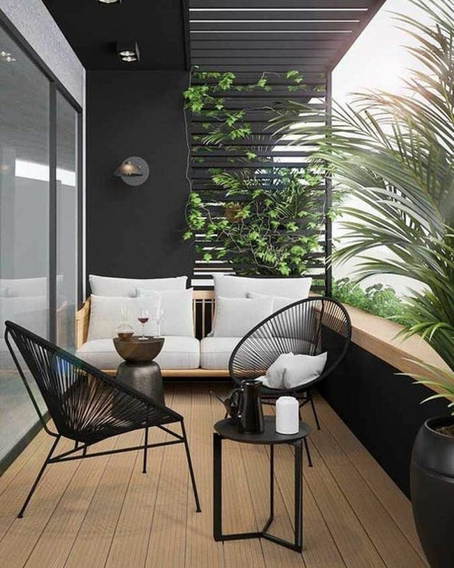 Dark Walls, Green Plants, Coffee Retreat