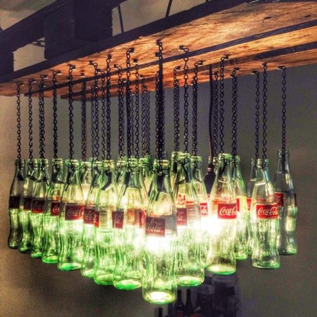 Recycled Glass Bottles Garden Lighting